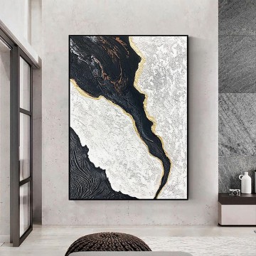 Blanco y negro abstracto 10 arte de pared textura minimalista Pinturas al óleo